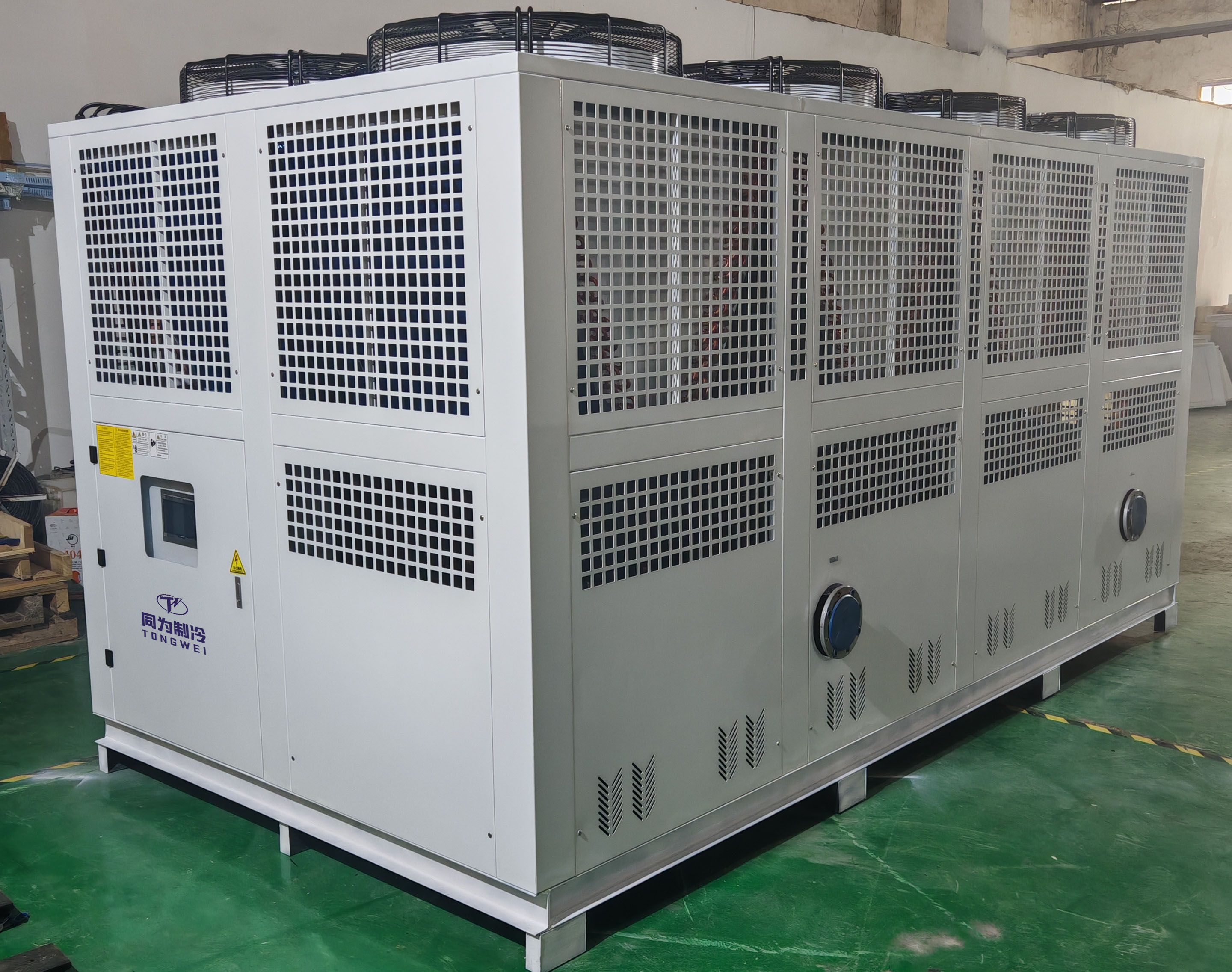 Máy làm lạnh cuộn làm mát bằng không khí 100HP Giao hàng đến Philippines để làm mát sữa dừa